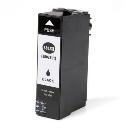 Renewable Replacement For Epson 802XL (T802XL120) Ink Cartridge, Black, 2.6K Ultra High Yield
