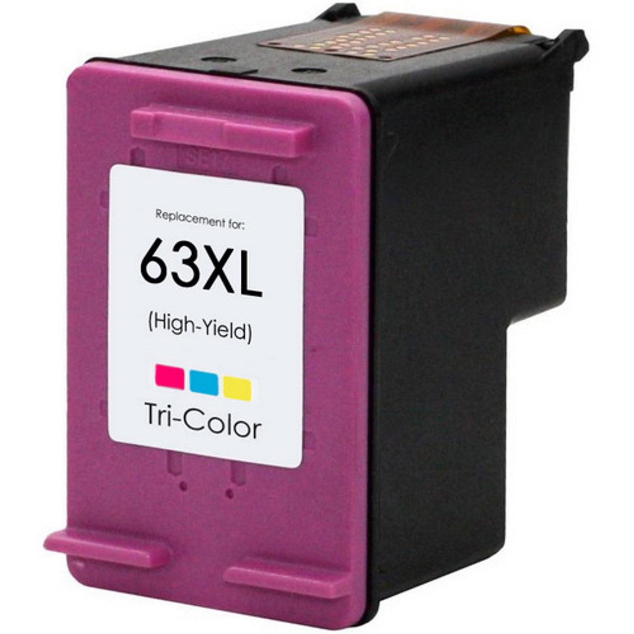 Renewable Replacement For HP 63XL (F6U63AN) Color, Ink Cartridge, High Yield