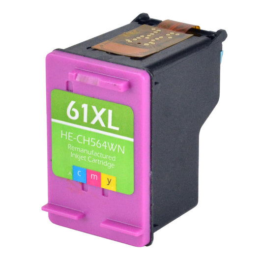Renewable Replacement For HP 61XL (CH564WN) Tri-color, Ink Cartridge, High Yield