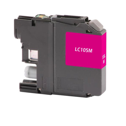 Renewable Replacement For Brother LC105 Magenta, Ink Cartridge, Super High Yield
