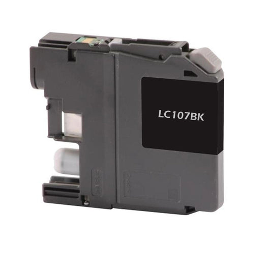 Renewable Replacement For Brother LC107 Black, Ink Cartridge, Super High Yield