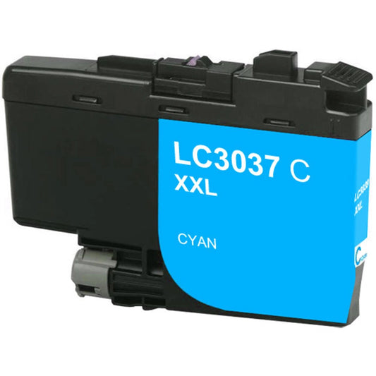 Renewable Replacement For Brother LC3037C Cyan, Ink Cartridge, Super High Yield