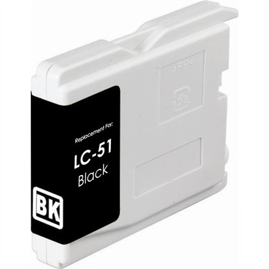 Renewable Replacement For Brother LC51 Black, Ink Cartridge