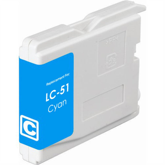 Renewable Replacement For Brother LC51 Cyan, Ink Cartridge
