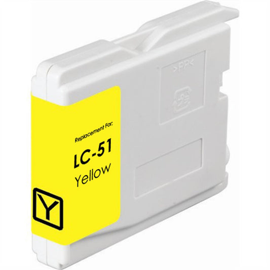 Renewable Replacement For Brother LC51 Yellow, Ink Cartridge