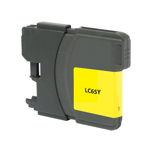 Renewable Replacement For Brother LC65 Yellow, Ink Cartridge, High Yield