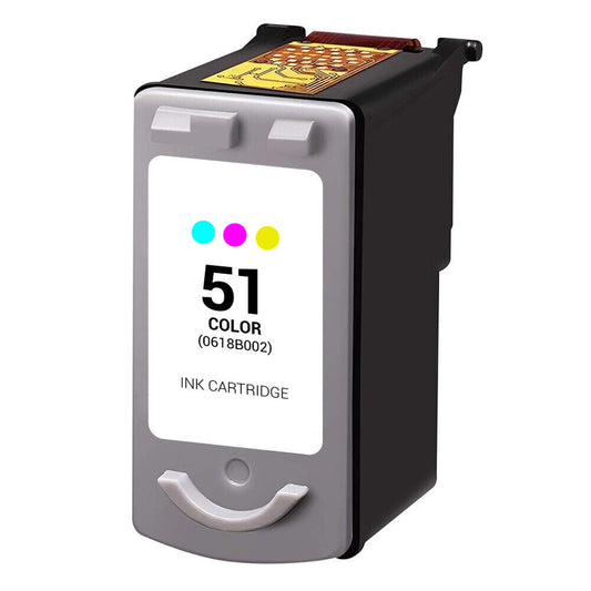 Renewable Replacement For Canon CL-51 (0618B002) Color, Ink Cartridge