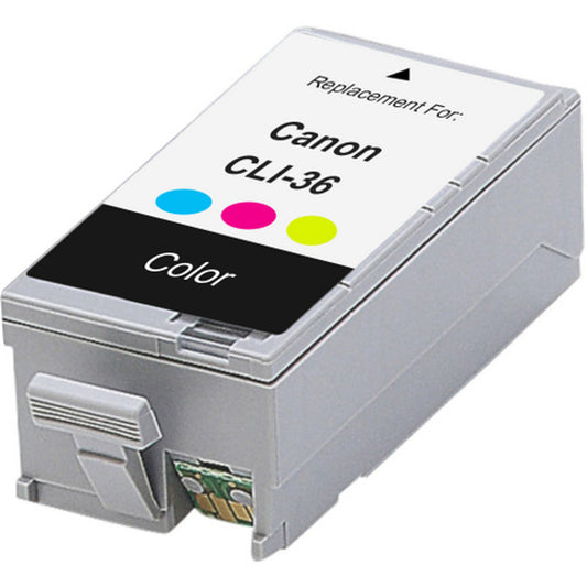 Renewable Replacement For Canon CLI-36 (1511B002) Color, Ink Cartridge