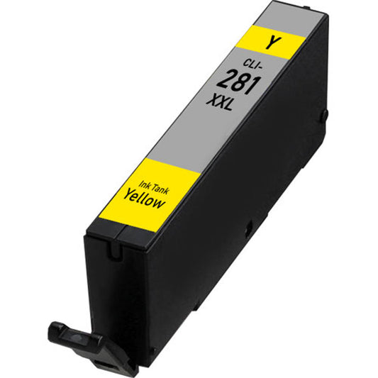 Renewable Replacement For Canon CLI-281XXL (1982C001) Yellow, Ink Cartridge, Super High Yield