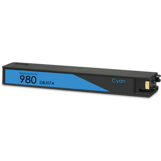 Renewable Replacement For HP 980 (D8J07A) Cyan, Ink Cartridge-New Chip