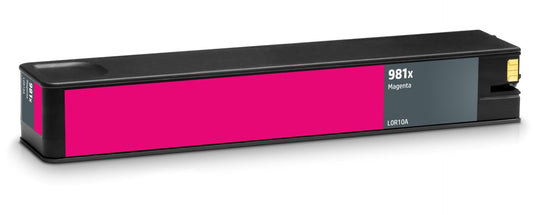 Renewable Replacement For HP 981X (L0R10A) Magenta, Ink Cartridge-New Chip, High Yield