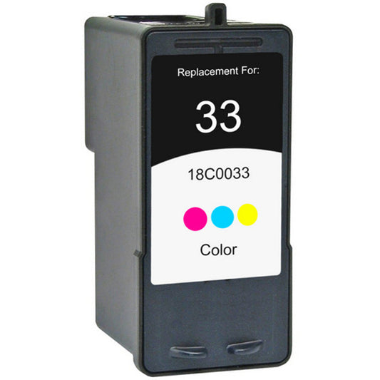 Renewable Replacement For Lexmark 33 (18C0033) Color, Ink Cartridge