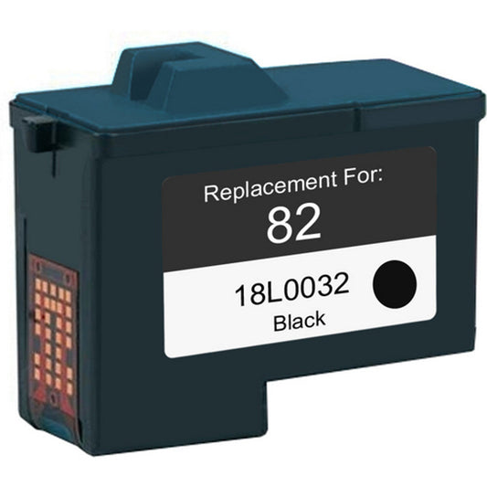 Renewable Replacement For Lexmark 82/Dell 7Y743 (18L0032) Black, Ink Cartridge