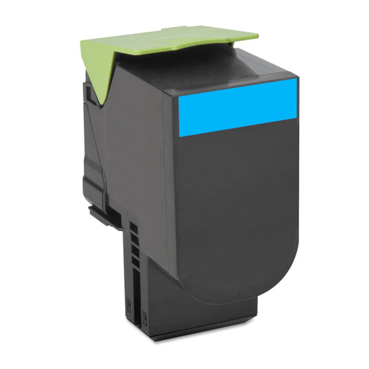 Renewable Replacement For Lexmark 801SC (80C0S20) Cyan, Toner Cartridge, 2K Yield